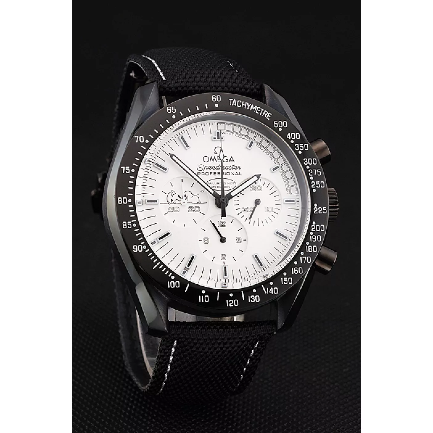 Affordable Omega Speedmaster Professional Apollo 13 Silver Snoopy Award White Dial Black Case Black Nylon Strap 0115